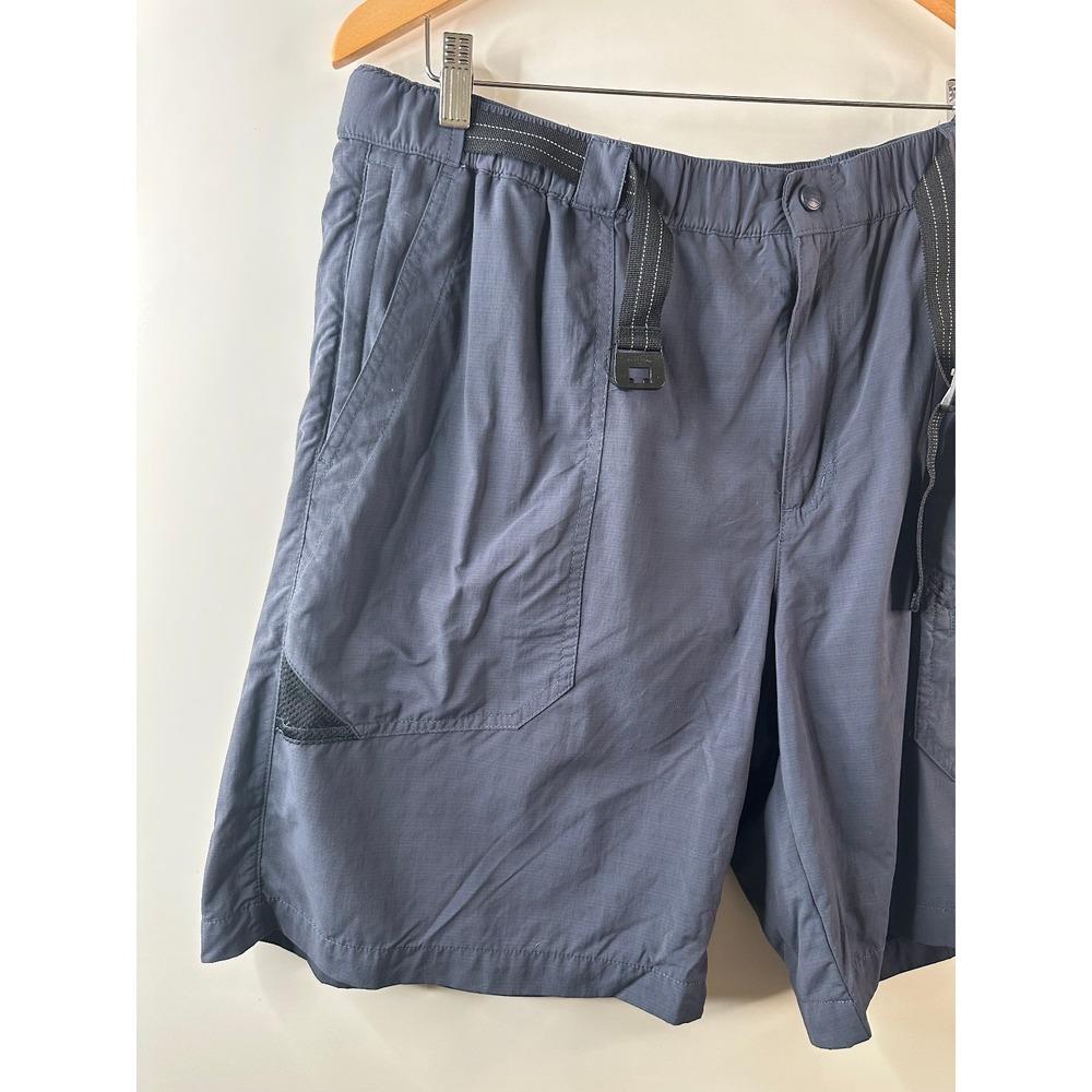 LL Bean Swift River Lined Shorts Mens XL Belted Nylon Blue 9" Cargo Outdoor Hike - Picture 3 of 16